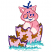 C1: Inside Egg---Golden Grain(Isacord 40 #1126)
C2: Egg---Impatience(Isacord 40 #1111)
C3: Egg Spots---Autumn Leaf(Isacord 40 #1126)
C4: Belly, Face, Inner Ears & Hoof---Blush(Isacord 40 #1113)
C5: Pig---Azalea Pink(Isa