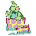 C1: Cheek---Petal Pink(Isacord 40 #1225)
C2: Toenails---Vanilla(Isacord 40 #1022)
C3: Turtle ---Spring Frost(Isacord 40 #1047)
C4: Tummy Shell---Silver Sage(Isacord 40 #1045)
C5: Back Shell & Hair---Pear(Isacord 40 #104