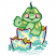 C1: Egg---Lemon Frost(Isacord 40 #1022)
C2: Egg Spots---Spearmint(Isacord 40 #1204)
C3: Inside Egg---Seaweed(Isacord 40 #1209)
C4: Froggy Face, Chest & Hands---Spring Frost(Isacord 40 #1047)
C5: Frog---Bright Mint(Isaco