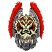 C1: Eye Holes---Black(Isacord 40 #1234)
C2: Eye Guards---Dark Rust(Isacord 40 #1181)
C3: Eye Guard Details---Charcoal(Isacord 40 #1234)
C4: Helmet Metal Wings---Silver(Isacord 40 #1236)
C5: Mesh Mail---Sterling(Isacord