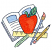 C1: Eraser & Paint---Corsage(Isacord 40 #1016)
C2: Paintbrush---Flax(Isacord 40 #1055)
C3: Pencil Top---Oat(Isacord 40 #1127)
C4: Ruler---Daffodil(Isacord 40 #1135)
C5: Color---Spring Frost(Isacord 40 #1047)
C6
