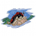 C1: Water---Nordic Blue(Isacord 40 #1076)
C2: Water Shading---Tropical Blue(Isacord 40 #1534)
C3: Right Seaweed---Lime(Isacord 40 #1176)
C4: Rock---Shrimp(Isacord 40 #1258)
C5: Left Seaweed---Grasshopper(Isacord 40 #117