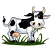 C1: Cow Horns---Muslin(Isacord 40 #1082)&#13;&#10;C2: Cow Horns Shading---Champagne(Isacord 40 #1070)&#13;&#10;C3: Cow---White(Isacord 40 #1002)&#13;&#10;C4: Cow Shading---Winter Frost(Isacord 40 #1165)&#13;&#10;C5: Udder---Shrimp(Isacord 40 #1258)&#13;&#