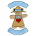 C1: Heart---Poinsettia(Isacord 40 #1147)
C2: Nose---Corsage(Isacord 40 #1016)
C3: Hat Ribbon---Winter Sky(Isacord 40 #1165)
C4: Bear---Tan(Isacord 40 #1054)
C5: Hat & Dress---Toffee(Isacord 40 #1126)
C6: Bear O