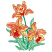 C1: Leaves---Spring Frost(Isacord 40 #1047)
C2: Leaf Shading---Pear(Isacord 40 #1049)
C3: Stems & Leaf Outlines---Emerald(Isacord 40 #1049)
C4: Flower Centers---Raspberry(Isacord 40 #1511)
C5: Flowers---Daffodil(Isacord