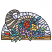 C1: Inside Cornucopia & Dark Stripes---Sage(Isacord 40 #1180)&#13;&#10;C2: Cornucopia Light Stripes---Baguette(Isacord 40 #1229)&#13;&#10;C3: Flower Centers---Yellow Bird(Isacord 40 #1124)&#13;&#10;C4: Dark Leaves---Green(Isacord 40 #1503)&#13;&#10;C5: Co