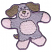 C1: Tail, Nose & Ears---Violet(Isacord 40 #1031)
C2: Paws, Belly & Face---Aura(Isacord 40 #1111)
C3: Body---Lavender(Isacord 40 #1193)
C4: Stitches & Outlines---Wild Iris(Isacord 40 #1032)