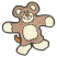 C1: Nose & Tail---Old Gold(Isacord 40 #1055)
C2: Belly, Paws & Face---Linen(Isacord 40 #1071)
C3: Body---Ivory(Isacord 40 #1149)
C4: Stitches & Outlines---Army Drab(Isacord 40 #1209)