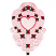 C1: Netting---Soft Pink(Isacord 40 #1224)&#13;&#10;C2: Hearts---Garden Rose(Isacord 40 #1109)&#13;&#10;C3: Leaves---Shamrock(Isacord 40 #1101)&#13;&#10;C4: Roses---Geranium(Isacord 40 #1039)&#13;&#10;C5: Roses & Leaf Outlines---Charcoal(Isacord 40 #1234)&