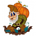 C1: Soil---Pine Bark(Isacord 40 #1170)&#13;&#10;C2: Soil Shading---Mahogany(Isacord 40 #1215)&#13;&#10;C3: Vines---Shamrock(Isacord 40 #1101)&#13;&#10;C4: Leaves---Green(Isacord 40 #1503)&#13;&#10;C5: Pumpkins---Pumpkin(Isacord 40 #1168)&#13;&#10;C6: Pump