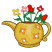 C1: Inside Pot---Light Cocoa(Isacord 40 #1158)
C2: Stems---Green Grass(Isacord 40 #1051)
C3: Roses---Wildfire(Isacord 40 #1147)
C4: Flower---Star Gold(Isacord 40 #1083)
C5: Flower---Rose(Isacord 40 #1256)
C6: F