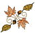 C1: Swirls---Carmel Cream(Isacord 40 #1128)&#13;&#10;C2: Maple Leaves---Shrimp(Isacord 40 #1258)&#13;&#10;C3: Maple Leaf Shading---Tangerine(Isacord 40 #1078)&#13;&#10;C4: Maple Leaf Outlines---Espresso(Isacord 40 #1214)&#13;&#10;C5: Acorns---Autumn Leaf(