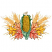 C1: Wheat Silk---Honey Gold(Isacord 40 #1025)
C2: Wheat---Parchment(Isacord 40 #1066)
C3: Wheat Shading---Candlelight(Isacord 40 #1137)
C4: Yellow Leaves---Sunshine(Isacord 40 #1124)
C5: Yellow Leaf Shading---Goldenrod(