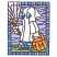 C1: Ghost Sheet & Light Bulb---White(Isacord 40 #1002)&#13;&#10;C2: Hands---Shrimp Pink(Isacord 40 #1017)&#13;&#10;C3: Flashlight & Basket---Clay(Isacord 40 #1021)&#13;&#10;C4: Flashlight & Basket---Spanish Gold(Isacord 40 #1065)&#13;&#10;C5: Inside Flash
