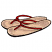 C1: Sandals---Meringue(Isacord 40 #1017)&#13;&#10;C2: Sandals Shading---Taupe(Isacord 40 #1179)&#13;&#10;C3: Straps---Poinsettia(Isacord 40 #1147)&#13;&#10;C4: Straps Outlines---Black(Isacord 40 #1234)