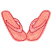 C1: Sandals---Coral(Isacord 40 #1019)
C2: Sandals Shading---Heather Pink(Isacord 40 #1117)
C3: Soles & Straps---Corsage(Isacord 40 #1016)
C4: Design Outlines---Raspberry(Isacord 40 #1511)
C5: Highlights---Eggshell(Isaco