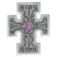 C1: Cross---Cobblestone(Isacord 40 #1219)
C2: Shimmers---White Silver Metallic(Yenmet/ Isamet #7001)
C3: Frame---Silver(Isacord 40 #1236)
C4: Details---Dark Pewter(Isacord 40 #1220)
C5: Gem---Wild Iris(Isacord 40 #1032)