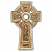 C1: Cross---Linen(Isacord 40 #1071)
C2: Cross Dark Shading---Nutmeg(Isacord 40 #1056)
C3: Cross Shimmers---Gold Copper Metallic(Yenmet/ Isamet #7004)
C4: Design Outlines & Details---Espresso(Isacord 40 #1214)
