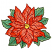 C1: Leaves---Kiwi(Isacord 40 #1104)&#13;&#10;C2: Leaves Shading---Scrub Green(Isacord 40 #1101)&#13;&#10;C3: Leaves Outlines---Backyard Green(Isacord 40 #1175)&#13;&#10;C4: Poinsettia Center---Citrus(Isacord 40 #1187)&#13;&#10;C5: Poinsettia---Red Berry(I