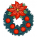 C1: Wreath---Field Green(Isacord 40 #1517)
C2: Leaves---Kiwi(Isacord 40 #1104)
C3: Leaf Shading---Scrub Green(Isacord 40 #1101)
C4: Leaf Outlines---Backyard Green(Isacord 40 #1175)
C5: Poinsettia & Berries---Red Berry(I