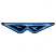 C1: Frames---Tropical Blue(Isacord 40 #1534)
C2: Lenses & Outlines---Black(Isacord 40 #1234)
C3: Shades Highlights---White(Isacord 40 #1002)