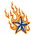 C1: Flames---Goldenrod(Isacord 40 #1137)
C2: Flames Dark Shading---Paprika(Isacord 40 #1021)
C3: Flames Light Shading---Buttercream(Isacord 40 #1022)
C4: Star Light Sections---White(Isacord 40 #1002)
C5: Light Sections