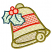 C1: Bell---Seaweed(Isacord 40 #1209)
C2: Inside Bell---Tarnished Gold(Isacord 40 #1227)
C3: Bell Stripe---Spanish Tile(Isacord 40 #1020)
C4: Leaves---Spring Frost(Isacord 40 #1047)
C5: Berries---Coral(Isacord 40 #1019)&