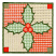 C1: Berries---Spanish Tile(Isacord 40 #1020)
C2: Leaves---Kiwi(Isacord 40 #1104)
C3: Light Background---Oat(Isacord 40 #1127)
C4: Dark Background---Spanish Tile(Isacord 40 #1020)
C5: Corner Squares---Army Drab(Isacord 4
