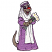 C1: Flower Stems---Pear(Isacord 40 #1049)&#13;&#10;C2: Otter---Khaki(Isacord 40 #1179)&#13;&#10;C3: Dress---Wild Iris(Isacord 40 #1032)&#13;&#10;C4: Hood ---White(Isacord 40 #1002)&#13;&#10;C5: Nose & Tongue---Blossom(Isacord 40 #1257)&#13;&#10;C6: Design