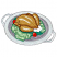 C1: Platter Light---Oyster(Isacord 40 #1236)
C2: Platter Shading & Outlines---Silvery Grey(Isacord 40 #1219)
C3: Garnish Shading---Shamrock(Isacord 40 #1101)
C4: Garnish---Pear(Isacord 40 #1049)
C5: Garnish Highlights--