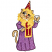 C1: Eyes & Goblet---White(Isacord 40 #1002)
C2: Cat---Old Gold(Isacord 40 #1055)
C3: Nose & Mouth---Blossom(Isacord 40 #1257)
C4: Hat & Tabard---Boysenberry(Isacord 40 #1192)
C5: Lace Trim ---Eggshell(Isacord 40 #1071)&