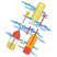 C1: Dark Water---Crystal Blue(Isacord 40 #1249)&#13;&#10;C2: Water---Oxford(Isacord 40 #1222)&#13;&#10;C3: Oar Sections---Light Brass(Isacord 40 #1067)&#13;&#10;C4: Poles & Oar Section---White(Isacord 40 #1002)&#13;&#10;C5: Oar Sections & Grip---Goldenrod