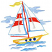 C1: Water & Clouds---Oxford(Isacord 40 #1222)
C2: Boat---White(Isacord 40 #1002)
C3: Flag & Boat---Light Brass(Isacord 40 #1067)
C4: Boat Edge---Goldenrod(Isacord 40 #1137)
C5: Portholes---Imperial Blue(Isacord 40 #1198