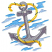 C1: Dark Water---Crystal Blue(Isacord 40 #1249)
C2: Water---Oxford(Isacord 40 #1222)
C3: Dark Rope---Goldenrod(Isacord 40 #1137)
C4: Rope---Light Brass(Isacord 40 #1067)
C5: Anchor Dark Sections---Cinder(Isacord 40 #116