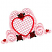 C1: Netting---Soft Pink(Isacord 40 #1224)
C2: Leaves---Shamrock(Isacord 40 #1101)
C3: Roses---Geranium(Isacord 40 #1039)
C4: Rose Outlines---Charcoal(Isacord 40 #1234)
C5: Hearts---Fuchsia(Isacord 40 #1533)
C6: