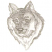 C1: Fur---Cloud(Isacord 40 #1218)&#13;&#10;C2: Fur Shading---Stone(Isacord 40 #1180)