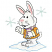 C1: Ears---Petal Pink(Isacord 40 #1225)
C2: Fur & Snow---White(Isacord 40 #1002)
C3: Snow Outline---Chicory(Isacord 40 #1249)
C4: Cuffs & Scarfs---Lemon Frost(Isacord 40 #1022)
C5: Scarf---Cachet(Isacord 40 #1080)&