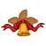 C1: Inside Ribbon---Cranberry(Isacord 40 #1035)
C2: Ribbon---Blossom(Isacord 40 #1257)
C3: Ribbon Shading---Claret(Isacord 40 #1190)
C4: Pine Cones---Fawn(Isacord 40 #1128)
C5: Pine Cone Shading---Autumn Leaf(Isacord 40