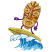 C1: Arms & Legs---Iris Blue(Isacord 40 #1122)
C2: Surfboard Bottom---Seaweed(Isacord 40 #1209)
C3: Surfboard Shading---Golden Grain(Isacord 40 #1126)
C4: Surfboard Top---Yellow(Isacord 40 #1187)
C5: Surfboard Outlines--