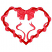 C1: Heart---Tulip(Isacord 40 #1533)
C2: Ribbon---Garden Rose(Isacord 40 #1109)
C3: Ribbon Shading---Raspberry(Isacord 40 #1511)