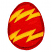 C1: Lightning Bolts---Canary(Isacord 40 #1124)&#13;&#10;C2: Lightning Bolt Shading---Goldenrod(Isacord 40 #1137)&#13;&#10;C3: Egg---Cardinal(Isacord 40 #1147)&#13;&#10;C4: Egg Shading---Cranberry(Isacord 40 #1035)&#13;&#10;C5: Egg Light Shading---Red Berr