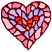 C1: Heart Center---Coral(Isacord 40 #1019)&#13;&#10;C2: Heart Center---Persimmon(Isacord 40 #1188)&#13;&#10;C3: Heart---Lavender(Isacord 40 #1193)&#13;&#10;C4: Heart---Blue Dawn(Isacord 40 #1254)&#13;&#10;C5: Heart Edge---Pink Tulip(Isacord 40 #1115)&#13;