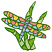 C1: Light Grass---Jalapeno(Isacord 40 #1104)
C2: Grass---Erin Green(Isacord 40 #1510)
C3: Yellow on Wings---Lemon(Isacord 40 #1167)
C4: Blue on Wings---Winter Sky(Isacord 40 #1165)
C5: Pink on Wings---Corsage(Isacord 40