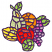 C1: Highlight on Pear & Orange---Lemon(Isacord 40 #1167)
C2: Lemon---Yellow(Isacord 40 #1187)
C3: Pear---Jalapeno(Isacord 40 #1104)
C4: Leaves & Lime---Apple Green(Isacord 40 #1510)
C5: Apple Highlights Tiles---Melon(Is