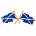 C1: Flag Poles---Honey Gold(Isacord 40 #1025)
C2: Flags---Nordic Blue(Isacord 40 #1076)
C3: Flag Shading---Light Midnight(Isacord 40 #1197)
C4: Stripes---White(Isacord 40 #1002)
C5: Stripe Shading---Sterling(Isacord 40