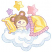 C1: Cloud---White(Isacord 40 #1002)
C2: Cloud Shading---Ice Cap(Isacord 40 #1074)
C3: Cloud Outline---Oxford(Isacord 40 #1222)
C4: Purple Star & Shirt---Aura(Isacord 40 #1111)
C5: Purple Star, Shirt Shading & Outline---