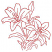 C1: Single Color Design---Poinsettia(Isacord 40 #1147)