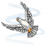 C1: Background---Ice Cap(Isacord 40 #1074)&#13;&#10;C2: Bird Shading---Eggshell(Isacord 40 #1071)&#13;&#10;C3: Bird Shading---Metal(Isacord 40 #1219)&#13;&#10;C4: Beak & Legs---Papaya(Isacord 40 #1024)&#13;&#10;C5: Beak & Leg Outlines---Autumn Leaf(Isacor