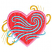 C1: Swirls---Star Gold(Isacord 40 #1083)&#13;&#10;C2: Heart---Persimmon(Isacord 40 #1188)&#13;&#10;C3: Heart Motif & Outlines---Rose(Isacord 40 #1256)&#13;&#10;C4: Heart Outlines---Blush(Isacord 40 #1113)&#13;&#10;C5: Swirls---Island Waters(Isacord 40 #10