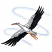 C1: Background---Ice Cap(Isacord 40 #1074)
C2: Wings---Charcoal(Isacord 40 #1234)
C3: Wing Feathers---Black(Isacord 40 #1234)
C4: Stork---White(Isacord 40 #1002)
C5: Stork Dark Shading---Silver(Isacord 40 #1236)